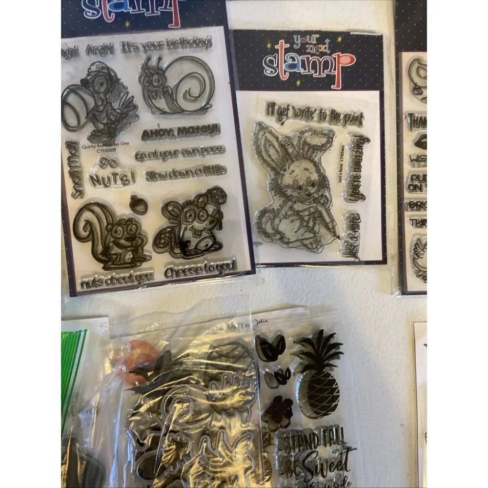 HUGE Mixed Lot of Clear Stamps For Crafting ANIMALS NATURE ETC